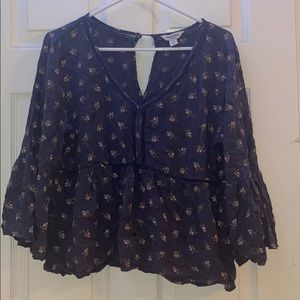 Floral blouse-long sleeves